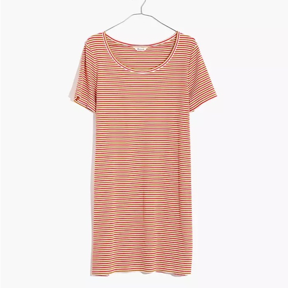 Madewell Swingy Tee Dress in Stripe